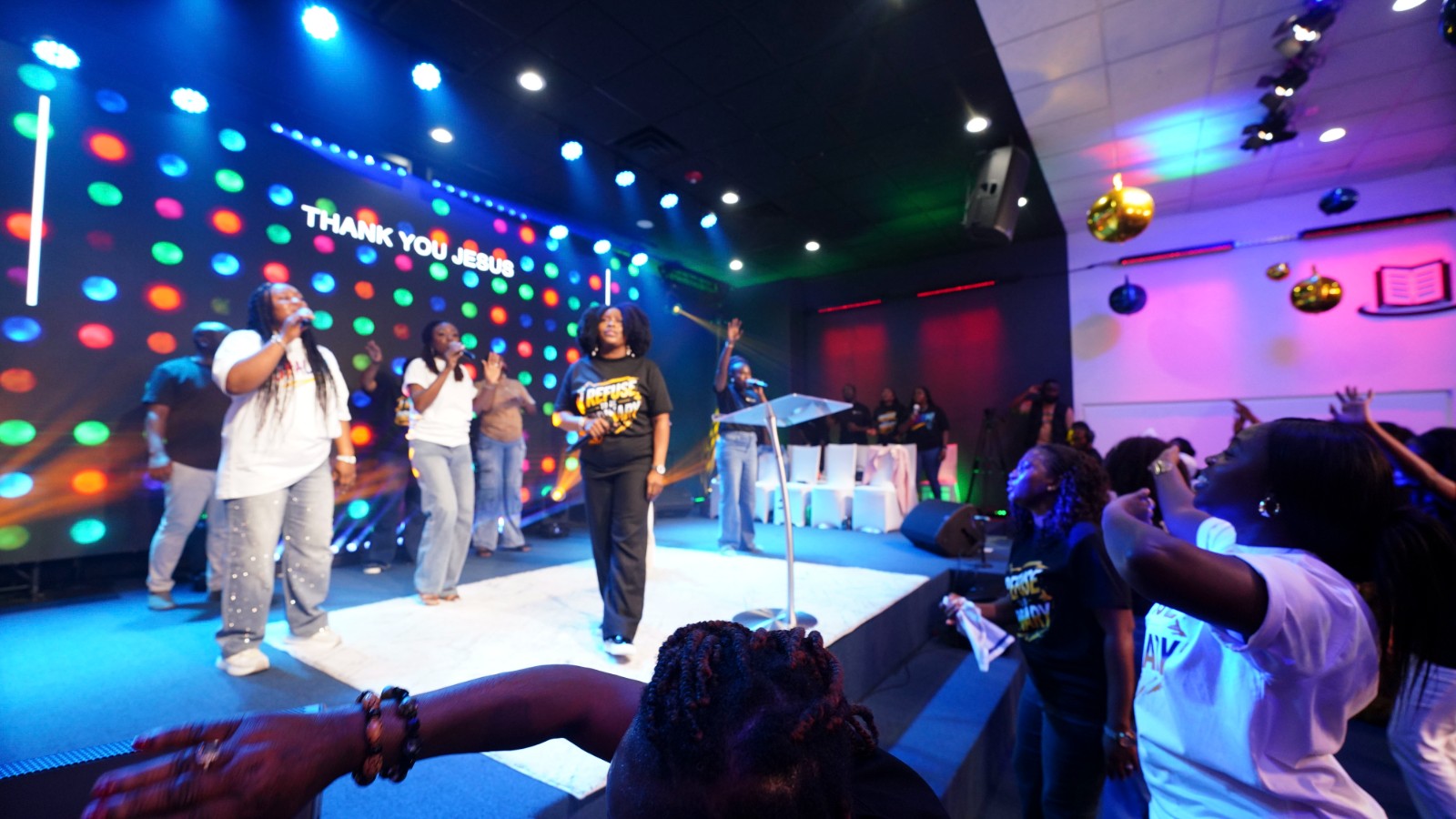 The congregation giving on a Sunday